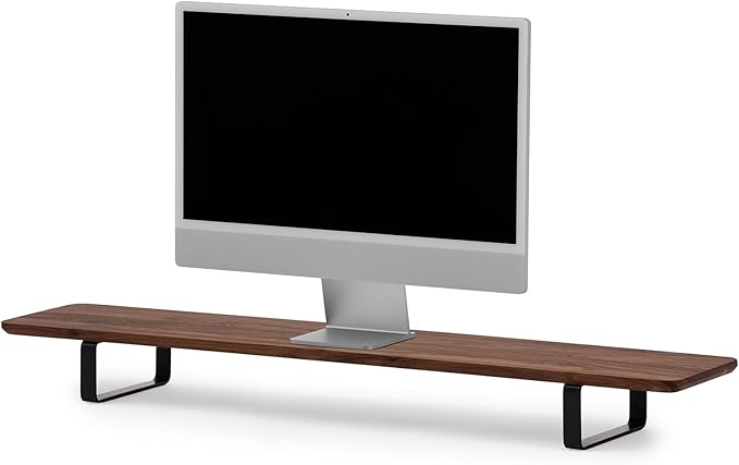 Oakywood Dual Monitor Stand - Handmade in EU - Natural Wood Monitor Stand Riser - Laptop Accessories ??220 lbs (100 kg) Capacity - 41.3"x9" (105x23 cm) ??100% Natural Walnut Wood
