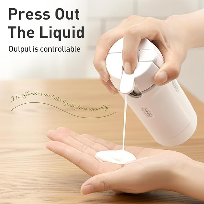 4 in 1 Travel Dispenser, 4 Pack 30ML Travel Bottles for Toiletries, Leak Proof Travel Size Containers, Portable for Shampoo Lotion Conditioner Cream (White)