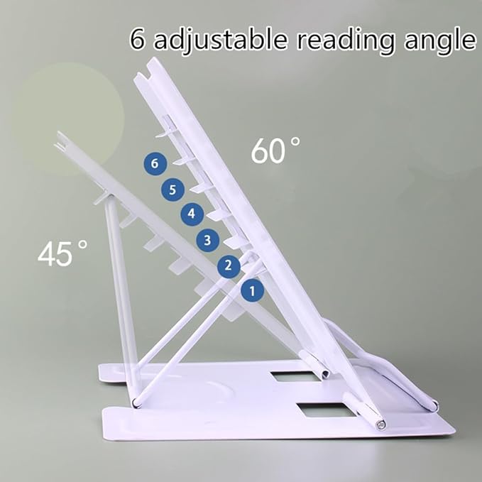Citmage Desk Book Stand Document Holder Heavy Duty Metal Reading Stand with Book Magazine Menu iPad Music Score Speech Draft with 6 Adjustable Positions,Black Compact
