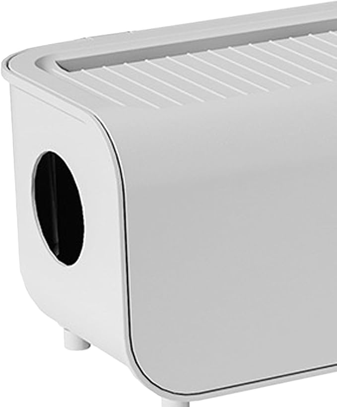Cable Management Box, Cord Organizer Box Power Strip Box Router Storage Box Desk Cord Organizers Cord Hiding Box for Home (White)