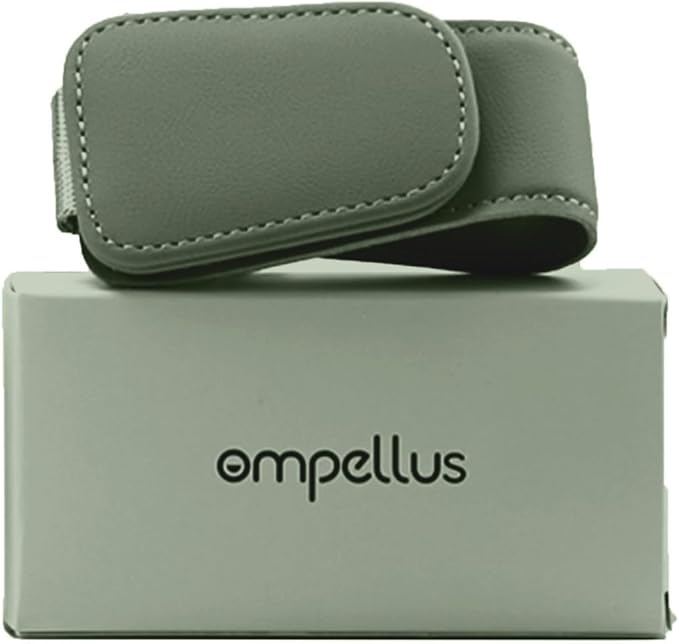 Magnetic Leather Sunglass Holder, Eyeglass Hanger Clip for Car Sun Visor, Suitable for Different Size Eyeglasses (Green, 1 Pack)