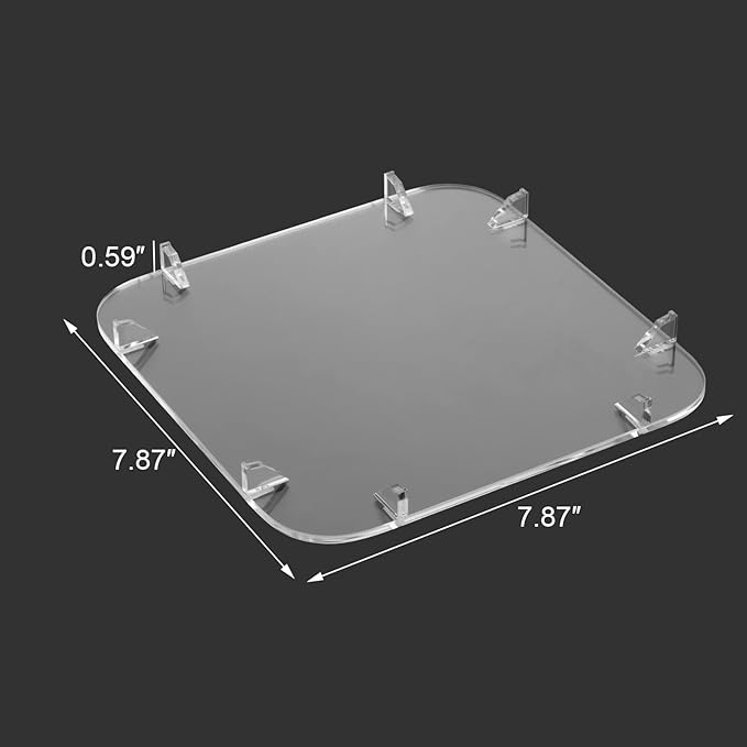Acrylic Desktop Stand for Mac Studio M4/M2/M1 Max, M3/M2/M1 Ultra - Mac Studio Stand Holder Compatible with Mac Studio and for Mac mini M1/M2/M2 Pro, Clear