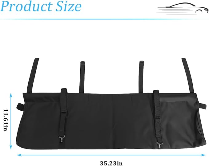 Car Trunk Organizer, Collapsible Vehicle Backseat Cargo Storage Hanging Organizer, Space Saving Waterproof Automotive Back Seat Storage Bag Accessories, Universal Fit