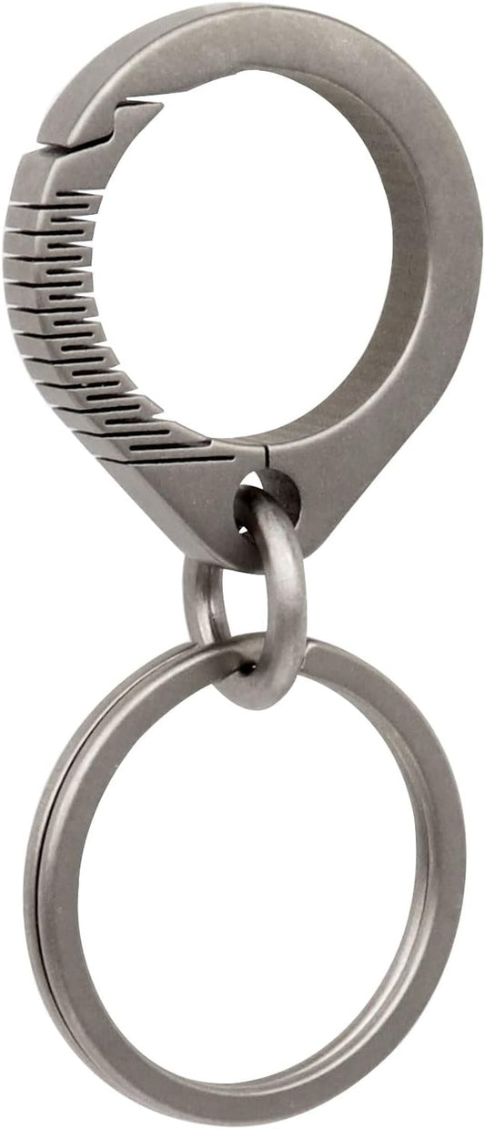 Titanium Key Holder Heavy Duty Quick Release Keychain Clip with Key Ring for Men and Women