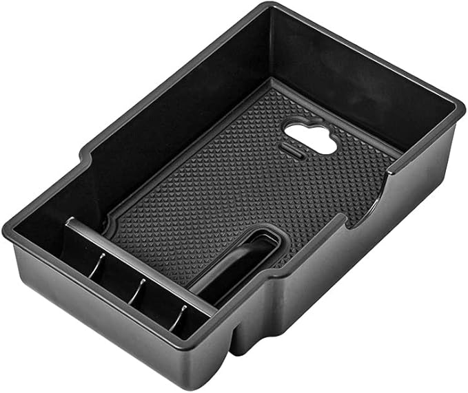 EDBETOS Center Console Organizer Tray Compatible with Jeep Renegade Accessories 2015-2019 2020 2021 2022 2023 Armrest Glove Box Secondary Storage (Black Line)