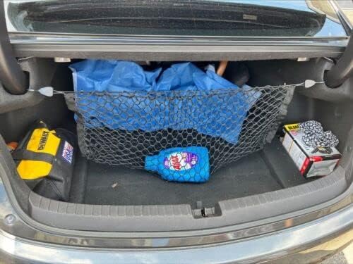 Rear Trunk Organizer Cargo Net for Acura TLX 2015–2025 – Envelope Style Cargo Net for Sedan–Premium Mesh Elastic Car Trunk Organizer Vehicle Carrier Storage–Compatible with Acura TLX