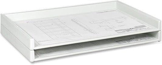 Safco Products 4897 Giant Stack Tray for 24" x 36" Documents, (Qty. 2), White