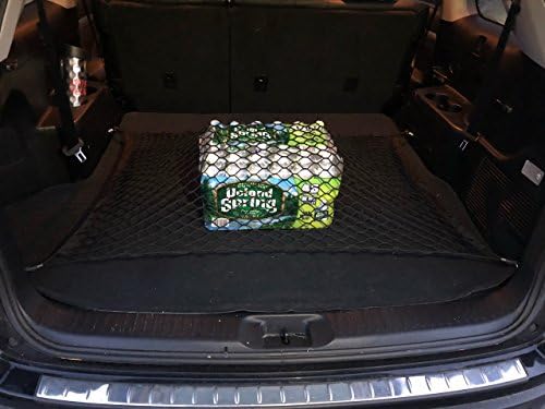 Floor Style Automotive Elastic Trunk Mesh Cargo Net for Toyota Highlander 2001-2019 - Premium Trunk Organizer and Storage - Luggage Net for Crossover- Best Car Organizer for Toyota Highlander