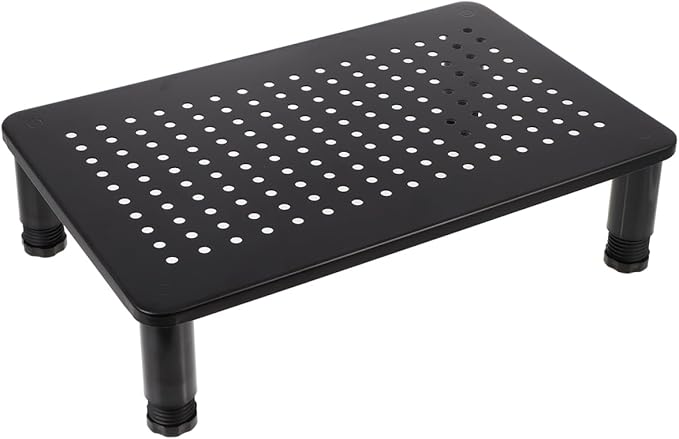 Operitacx Adjustable Monitor Desk Stand Riser with 3-Level Height Settings and Storage Space for Computer Screens up to 22 Lbs Compatible with Pc Gaming Desk Accessories and Dual Monitor Setups