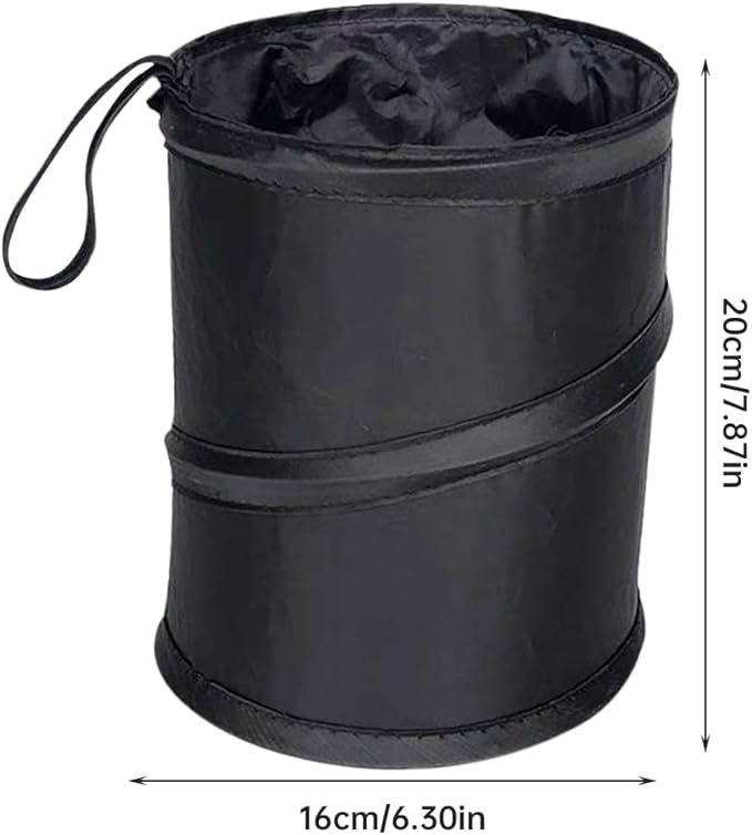 2 Pack Car Trash Bins, Mini Collapsible Car Garbage Can with Sticker, Hanging Car Trash Bag for Back Seat, Multipurpose Water Proof Bag Leak Proof Garbage Bin for Car(Size:6.30 x 7.87inch)