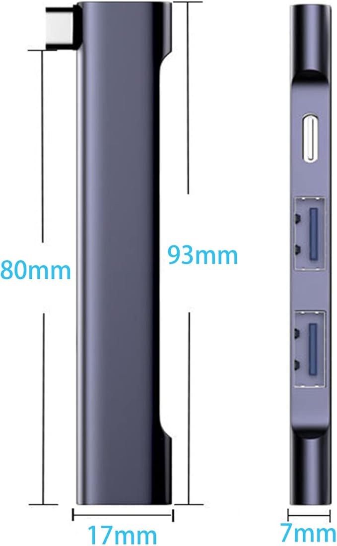 USB C Hub, 4-Port USB Splitter, USB Multiport Adapter for PC with 60W Fast Charge, 1 USB 3.0 Port and 2 USB 2.0 Ports for MacBook Air/Pro, iPad Pro, Laptops and More Type C Device