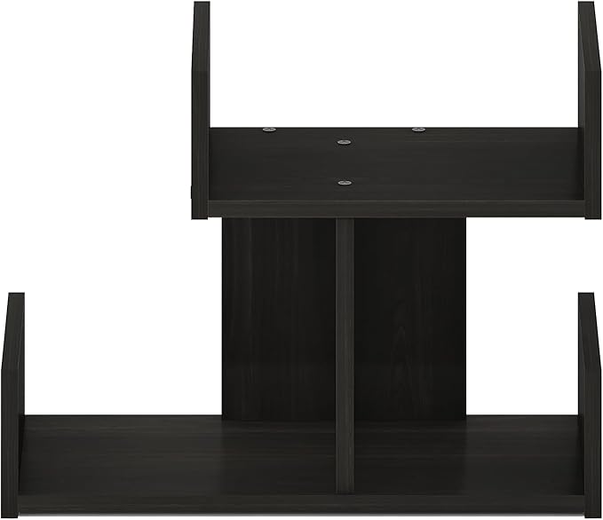 Furinno HERMITE Desk File Folder Organizers, 3-Shelf Desktop Office Organization Racks, Desk Top Display Book Shelf, for Paper, Office Supplies, Magazine, Espresso