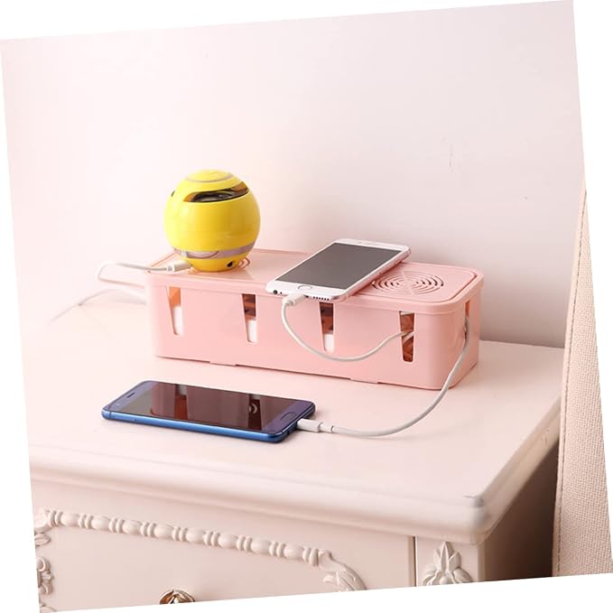 Angoily Cable Management Strip Box for Computer Power Cord Appliance Cord Organizer