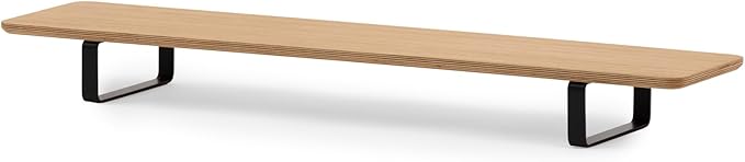 Oakywood Dual Monitor Stand - Handmade in EU - Natural Wood Monitor Stand Riser - Laptop Accessories ??220 lbs (100 kg) Capacity - 41.3"x9" (105x23 cm) ??100% Natural Oak Veneer
