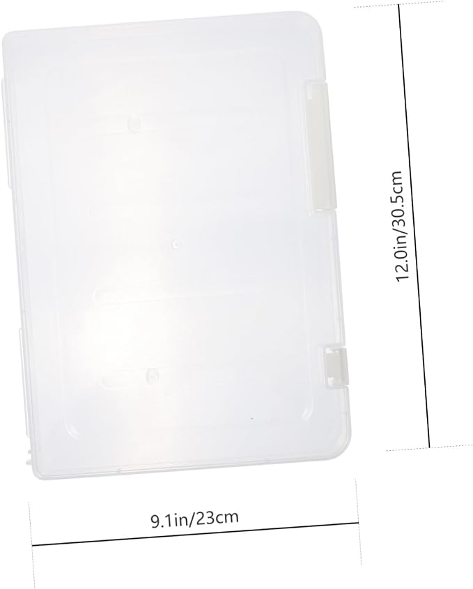 ARTIBETTER Multi-functional File Storage Box Latching Lid Dustproof Organizer for Office Supplies and Documents Stackable Desktop Storage Container