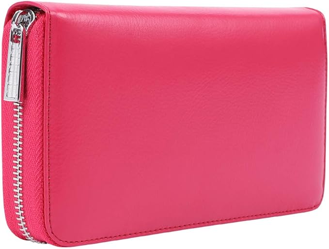 Women 36 Slots RFID Blocking Card Holder Large Long Leather Zipper Organizer Accordion Wallet