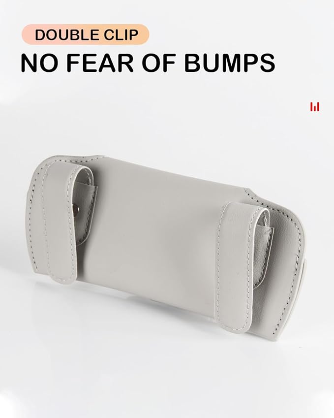 Magnetic Sunglass Holder for Car Visor Clip, Visor Accessories Eyeglasses Holder, Leather Glasses Storage Case