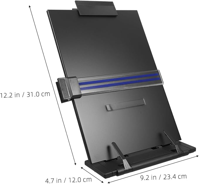 Adjustable Document Holder Stand for Reading and Typing Portable Copy Holder with Adjustable Angles for Office School and Home Use Lightweight and