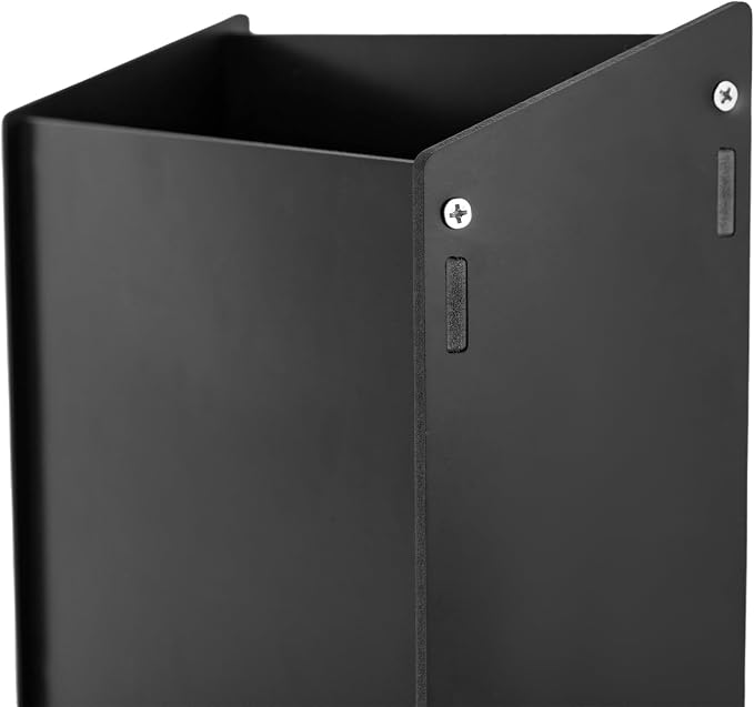 6-Tier File Organizer, 6 Slot Thick Board Desktop Mail Sorter w/Side Storage Cabinet, Adjustable Shelves File Sorter, Paper Organizer for Home School Office (Black, 6 Slot)