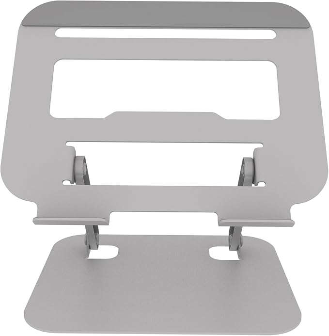 Adjustable Laptop Stand for Desk, Ultra Stable Metal Base Laptop Holder Riser, Fully Foldable for Storage and Easy to Carry, Fit for MacBook Pro/Air HP 14 All Under 16??Devices (Silvery)