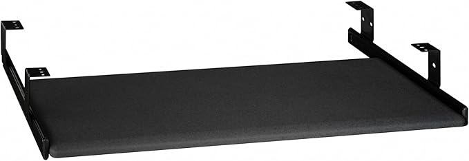 Bush Business Furniture Universal Keyboard Shelf in Black, Desk Accessories for Home or Professional Office