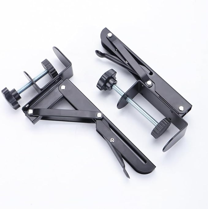 Under Desk Keyboard Tray Support Bracket Adjustable Desktop Extension Board Stand Clamp-on Keyboard Holder Arm Rest Tray Extension Plate Support Rack for Desk, NO Board/Tray, 1 Set (Style01)