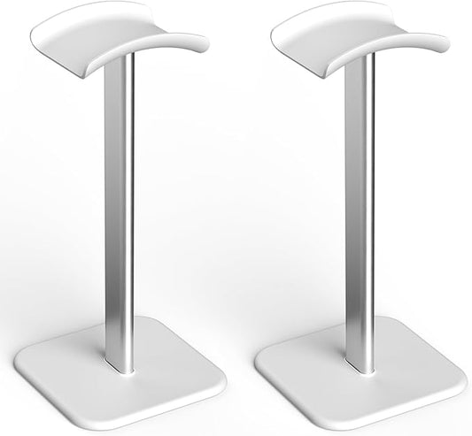 Headphone Stand for Desk - Headset Stand with Aluminum Hanger, Headphone Holder for AirPods Max, Sony, Bose, Beats and More (White_2 Pack)
