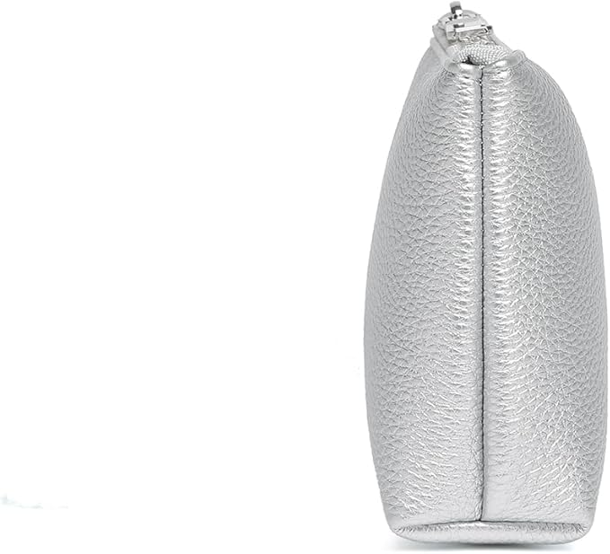 PU Leather Makeup Simple and Convenient Handbag Small Exquisite Storage Bag (PU/Pearl Silver)