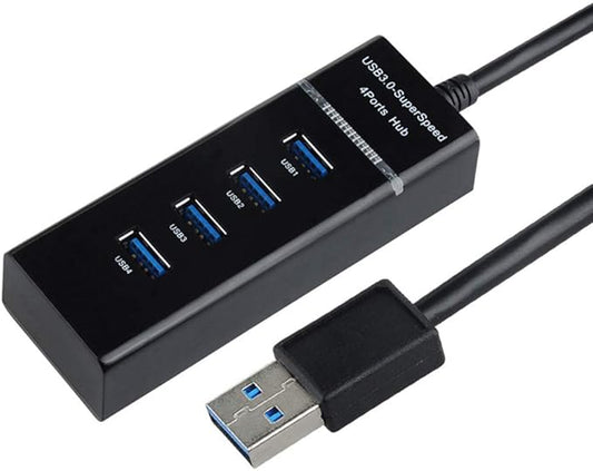4 Port USB Hub High Speed USB 3.0: 5Gbps Data Hub