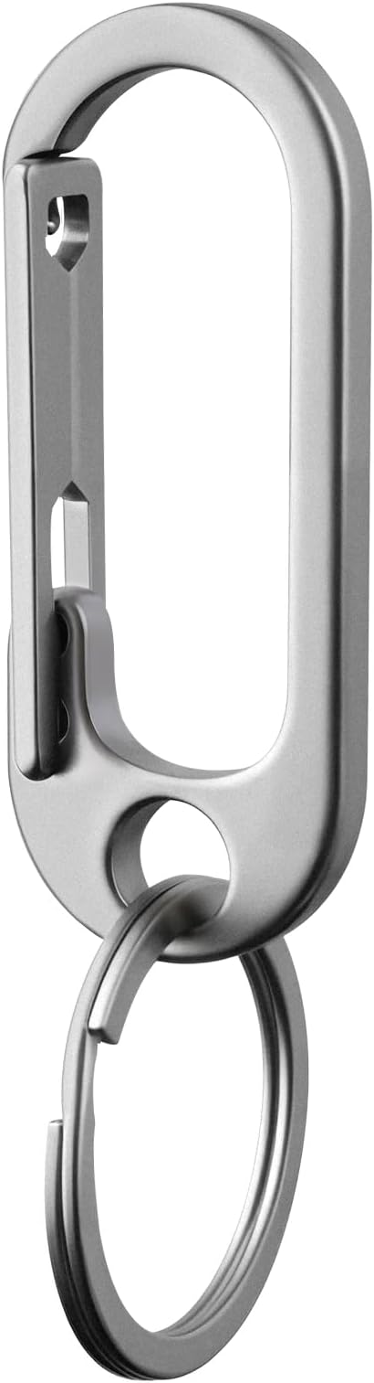 Prometheism Stainless Steel Keychain, Keyring Clip Holder Organizer for Home and Car,Carabiner Keys Finder