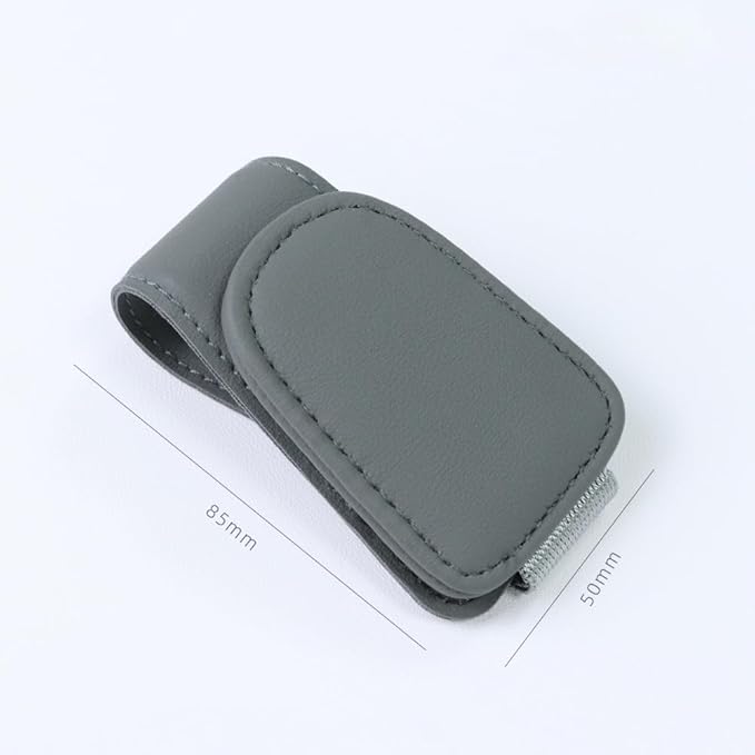 Car Sunglasses Holder for Subaru BRZ Premium 2012-2025, Eyeglass Clip, Sunglasses Hanger Mount for Automotive Sun Visor, Magnetic Leather Glasses Holder,Grey