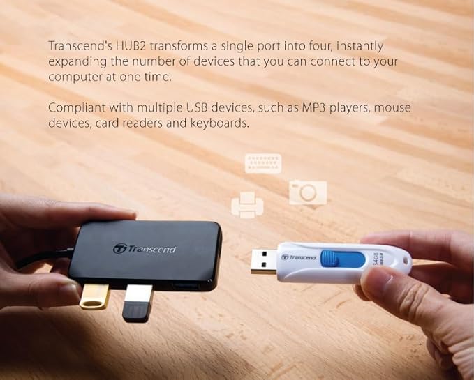 Transcend Information SuperSpeed USB 3.0 4-Port Hub (TS-HUB2K)