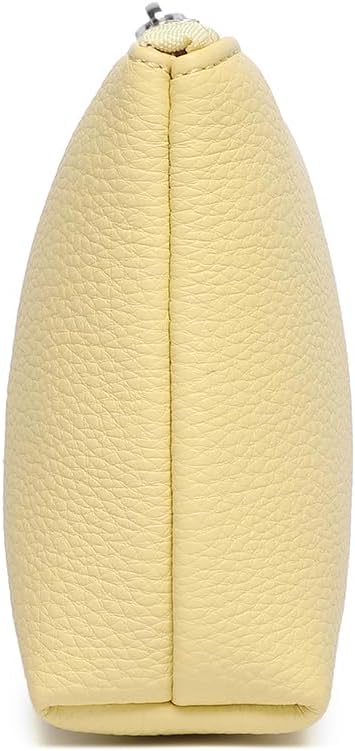 PU Leather Makeup Simple and Convenient Handbag Small Exquisite Storage Bag (PU/Pearl Yellow)