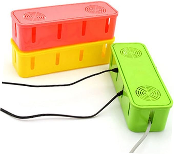 Angoily Cable Box Plug Socket Safety Box Storage Cable Wire Cord Organizer Power Strip