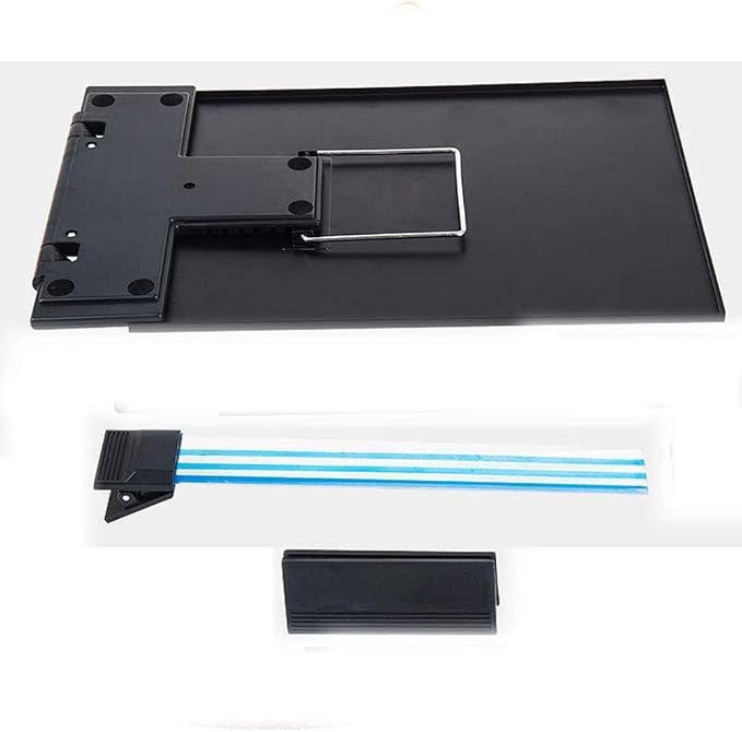 Desktop Document Holder with Adjustable Clip and Line Guide, Portable Document Book Holder - Copy Holder for Letter, Legal A4 Documents, Black