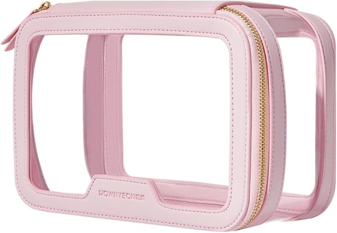 Camdeez ROWNYEON Clear Makeup Case Toiletry Bag Multipurpose Travel Makeup Train Case Portable Cosmetic Organizer Transparent Storage Bag