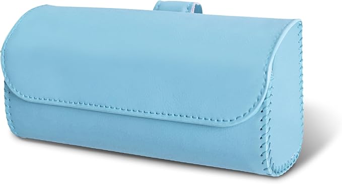 Sunglasses Holder for Car Sun Visor, Sunglass Organizer for Car, Magnetic Leather Eyeglasses Protective Storage Case, Waterproof Glasses Organizer Visor Accessories for Vehicles (Blue)
