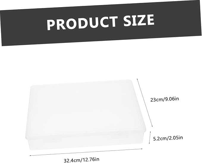 A4 File Organizer Box Document Storage Container Lid Desktop Papers Organizer for Office and Home Use