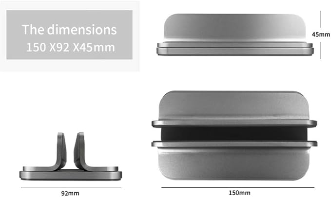 DrewChan Aluminum Vertical Stand with Adjustable Width Base, Fits All MacBook, Surface, Chromebook and Gaming Laptops (up to 17.3")