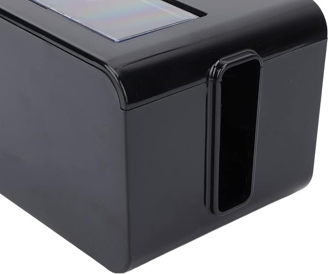 Power Socket Storage Box Safe Multipurpose Wire Organizer Plastic Box for Home Office Medium Size 26.8x12.5x11cm (Black)