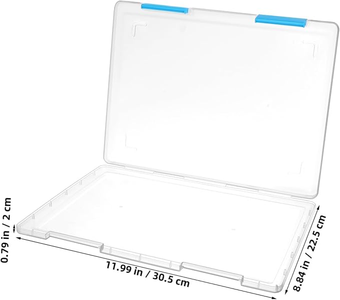 4pcs Clear Document Storage Box with Lid Transparent Plastic File Organizer for Office and Student Use Stackable Desktop Paper Storage Container Spill-resistant Protective Case