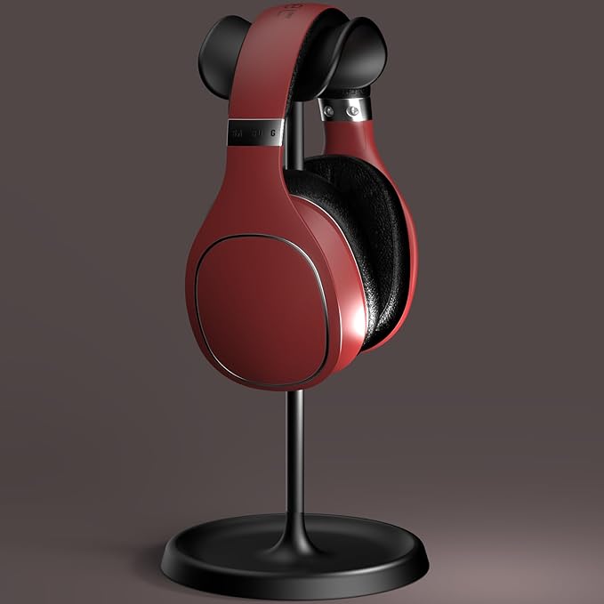 Headphone Stand, Universal Headset Holder with Headphone Cable Storage Clip,Heavy Duty Gaming Earphone Stand with Base Curved Storage for AirPod Max, Beats, Bose,Base,Sony and More（Black）