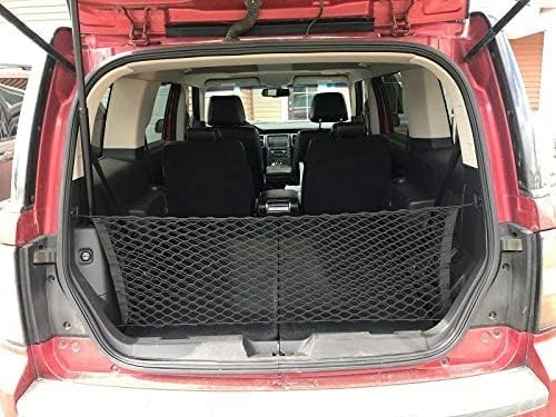 Envelope Style Automotive Elastic Trunk Mesh Cargo Net for Ford Flex 2009-2020 - Premium Trunk Organizer and Storage - Luggage Net for Crossover- Car Organizer for Ford Flex