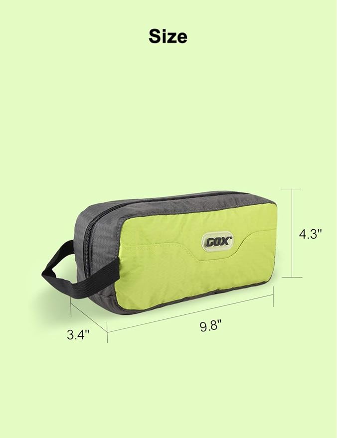 GOX Premium Toiletry Bag, Dopp Kit Case For Travel, Multifunction Organizer Pouch (Green/Grey)