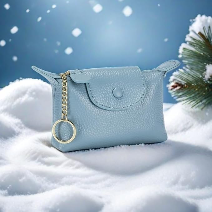 SENDEFN Small Leather Women Coin Purse, Women's Keychain Zipper Pocket Pouch Wallet
