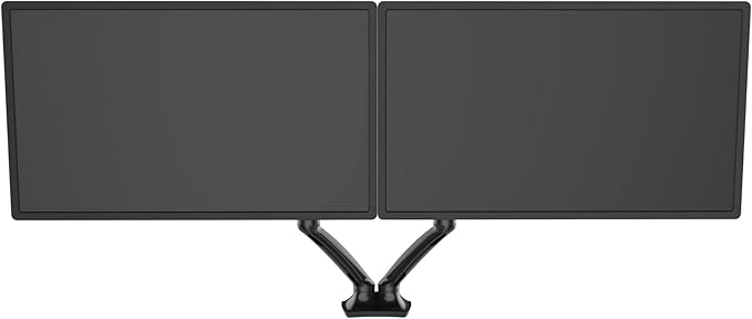 Progressive Desk Dual Gas Spring Monitor Mount Stand - Fits 10"-27" Monitors - ±180° Monitor Rotation - Arm Holds Up to 20 lbs per Arm