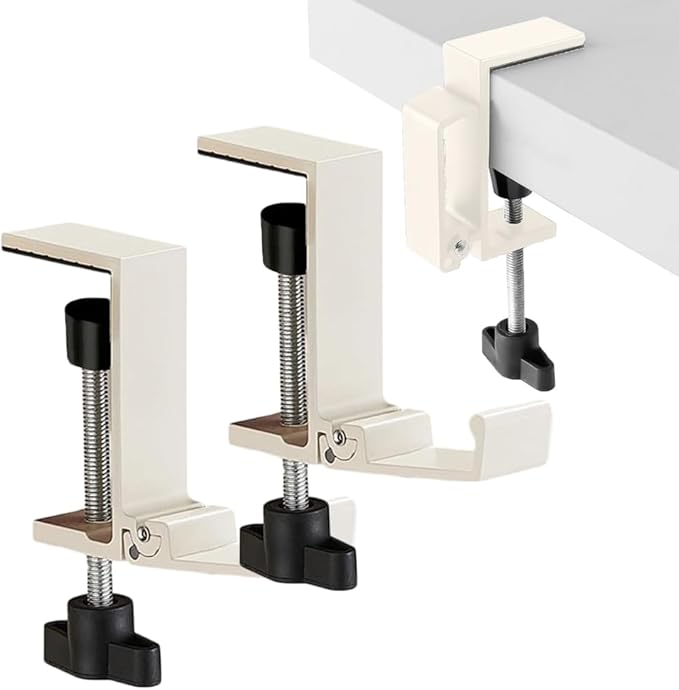 Foldable Headphone Stand Hanger Holder Under Desk Aluminum Alloy Headset Stand Fit for Gaming PC Accessories Universal Space Save Mount Clamp Hook Suitable for Xbox/PS4 Controller Office Computer Desk