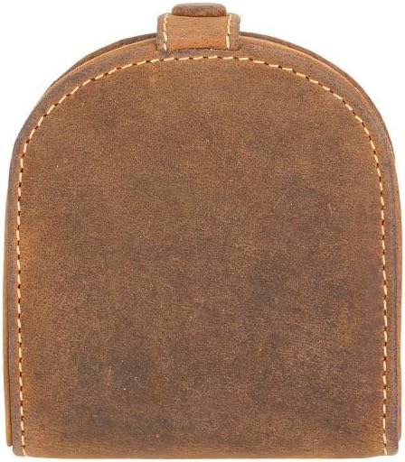 Visconti TRY-5 Smooth Soft Leather Coin Purse Pouch Tray/Money Change Holder (Tan)