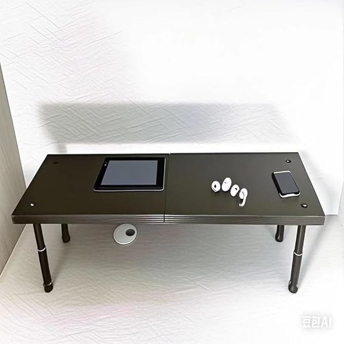 Black desktop monitor stand, comfortable lifting, computer storage, mobile phone, tablet, headphones, gaming, home appliances, office supplies