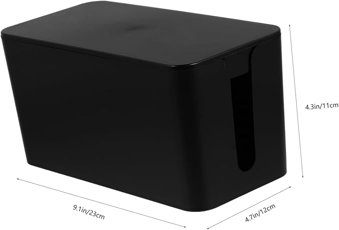 NUOBESTY 1pc Home Cable Organizer Box Opening Design Removable Cover and Smooth Corners for Cord Management Home Office and Hotel Settings